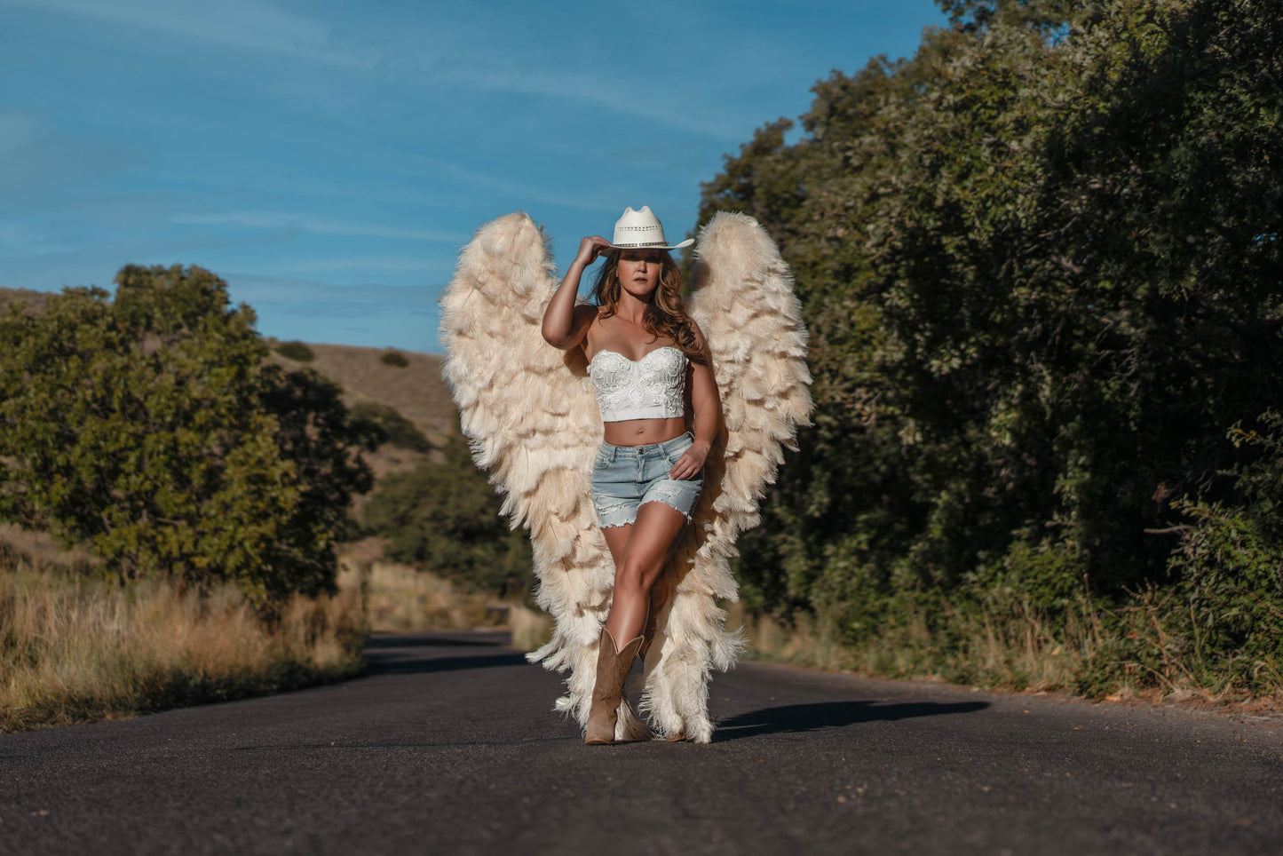 Angeolina Angel Wings with Adjustable Corset