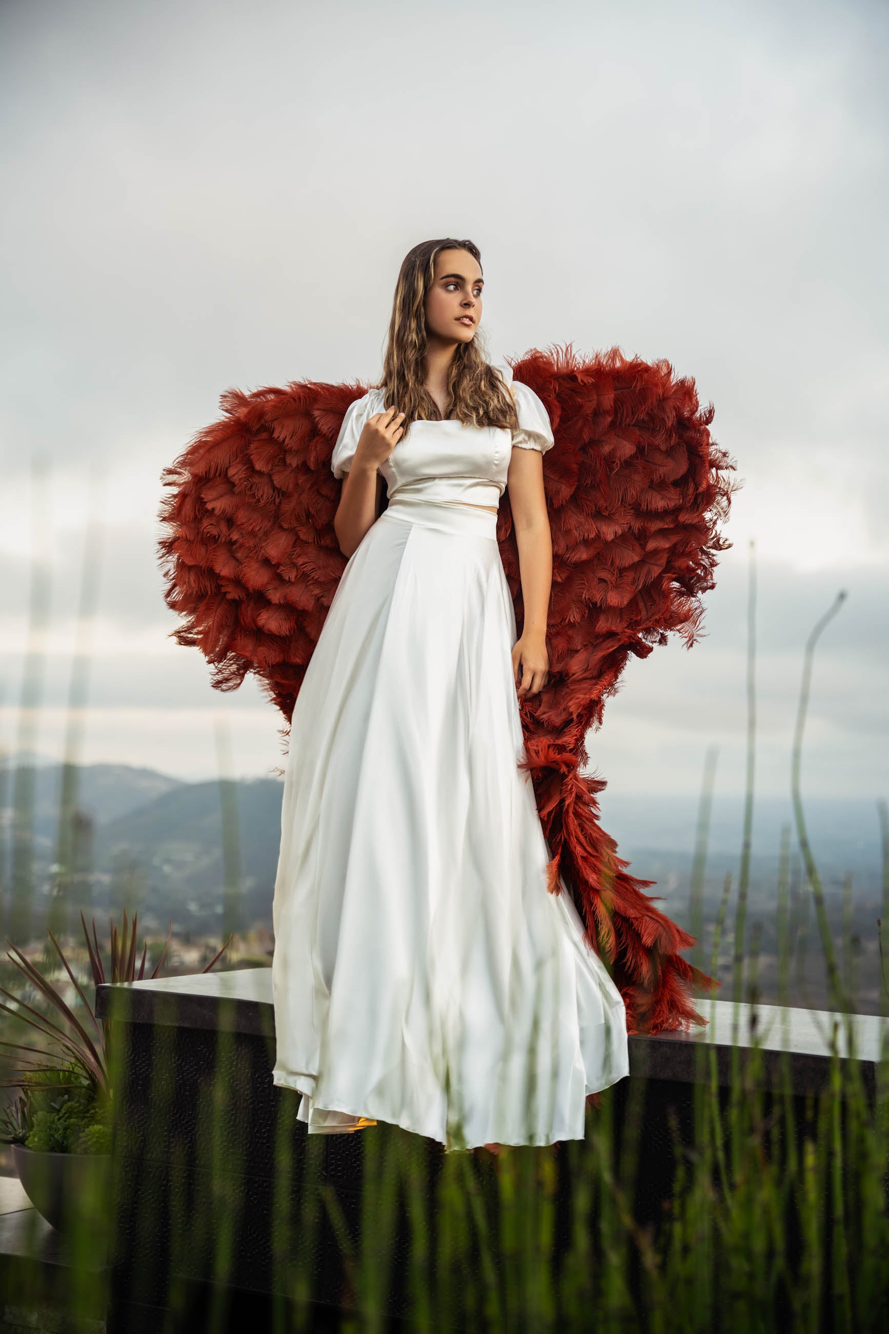 Child Size Archangel Floor Length Wings ™️ with Adjustable Corset